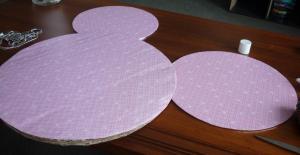 3 cake boards ready to stack